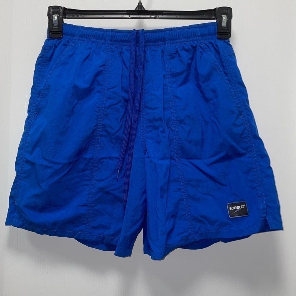 Speedo Swim Trunks Shorts Lined Interior Pocket Volley Drawstring Waist M